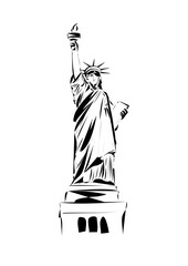 statue of liberty vector illustration