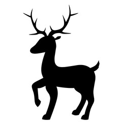Reindeer icon vector in winter season. Reindeer design as an icon, symbol, winter or Christmas decoration. Reindeer icon graphic resource for cold season celebration design