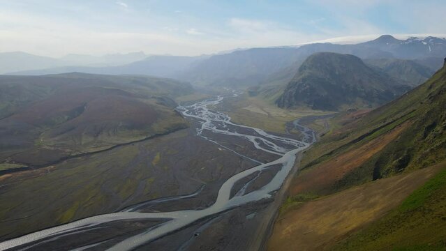 Thakgil in Iceland Flug mit Drohne 7