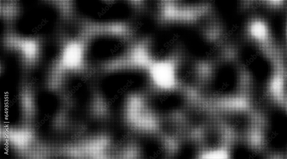 Aufkleber Monochrome gradient halftone dots background. Vector illustration. Abstract grunge dots on white background