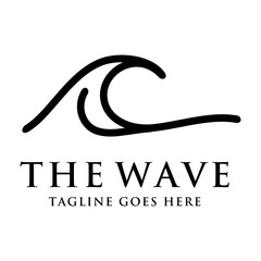 Fototapeta premium Water sea wave logo design template vector illustration