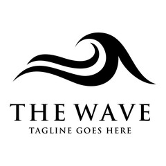 Water sea wave logo design template vector illustration