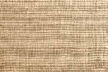 Jute hessian sackcloth canvas woven texture pattern background in light beige cream brown color blank empty | Generative AI