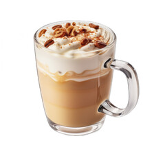 Chestnut Praline Latte isolated on transparent background