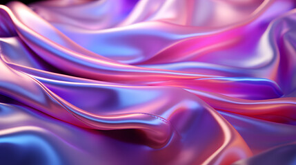Obraz premium abstract background of blue and pink silk with Closeup of rippled satin fabric with folds