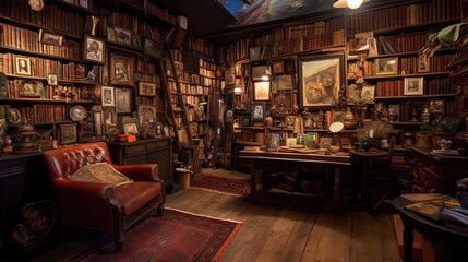 Literary rarities, historical manuscripts, book lover's paradise, vintage volumes, hidden literary treasures, unique book collection. Generated by AI.
