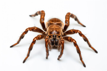 Spider tarantula isolated on a white background
