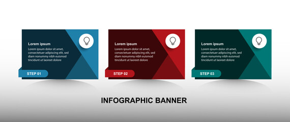 Modern design template banner business infographics