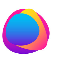 Abstract Bright Gradient Colored Shape Icon 