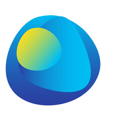 Abstract Bright Gradient Colored Shape Icon 