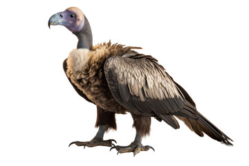 King Vulture bird that scavenger isolated on transparent background, raptors animal wildlife and habitat concept, Environmental Conservation.