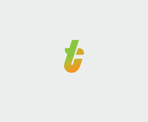 Creative gradient logo, monogram of the letters IT, for your company