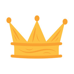 Isolated golden crown sketch icon Vector