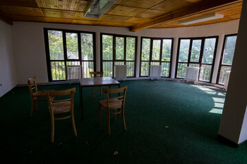 The rooms and facilities of abandoned hotel