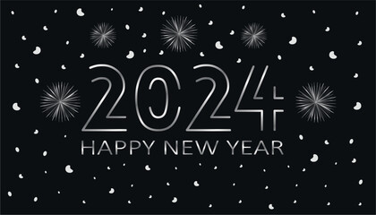silver - best graphics for the new year 2024, happy new year