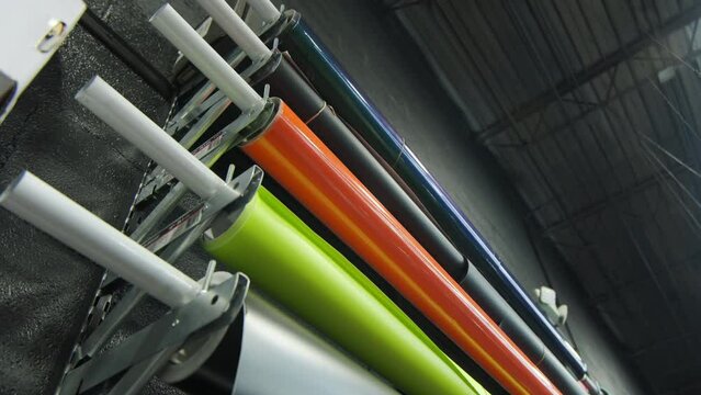 PPF film to a car. protective film of laminate car. Wide shot. Move camera footage