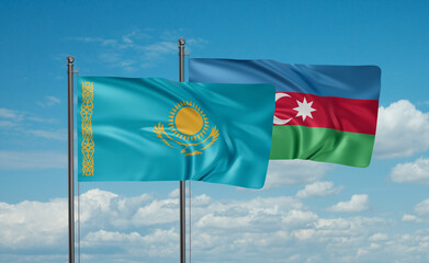 Azerbaijan and Kazakhstan flag