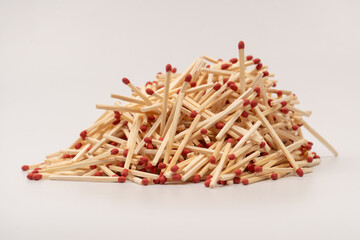 New matchsticks isolated on a background.