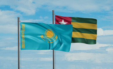 Togo and Kazakhstan flag