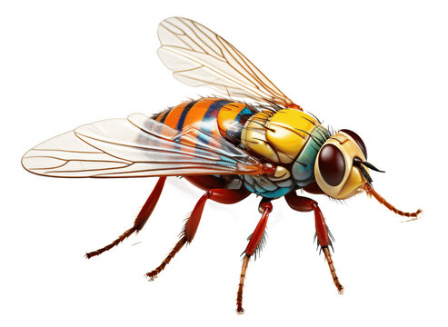Insect, fly isolated on the transparent background PNG.