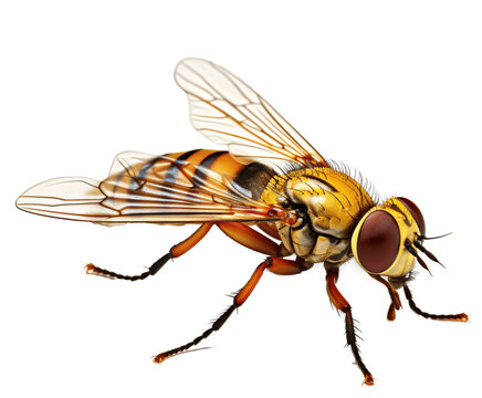 Insect, fly isolated on the transparent background PNG.