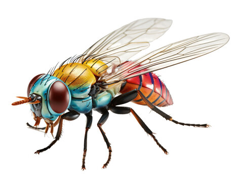 Insect, fly isolated on the transparent background PNG.