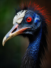 Cassowary in its Natural Habitat, Wildlife Photography, Generative AI