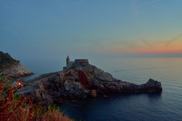 Doria Castle of Porto Venere at sunset