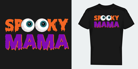 Halloween spooky mama costume vector design, graphics for t-shirt prints