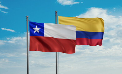 Colombia and Chile flag