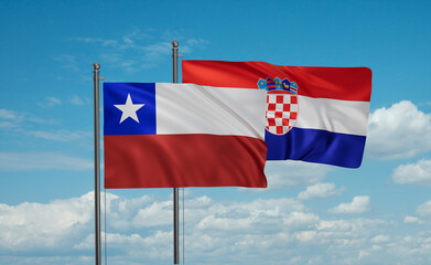 Croatia and Chile flag