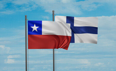 Finland and Chile flag
