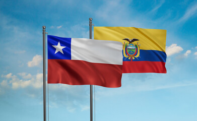 Ecuador and Chile flag