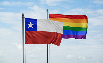 Gay Pride and Chile flag