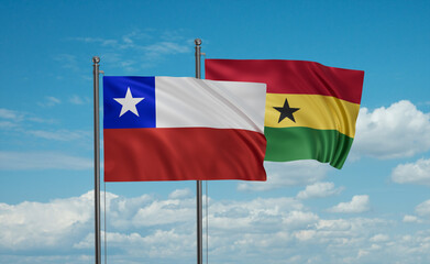 Ghana and Chile flag
