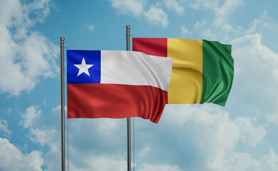 Guinea and Chile flag