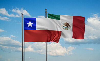 Mexico and Chile flag