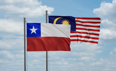 Malaysia and Chile flag