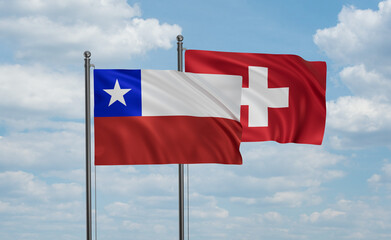 Switzerland and Chile flag