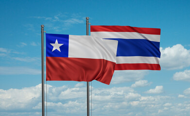 Thailand and Chile flag