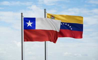 Venezuela and Chile flag