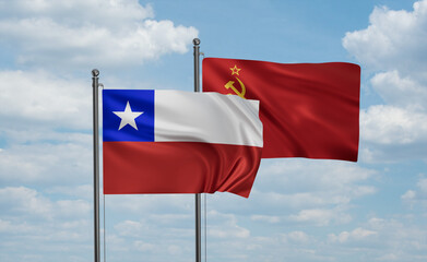 Soviet Union and Chile flag