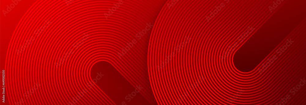 Poster red abstract background with glowing geometric lines. modern shiny red gradient diagonal rounded lin