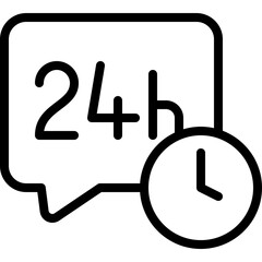 24 Hour Message Icon