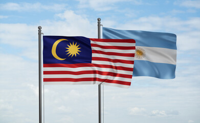 Argentina and Malaysia flag