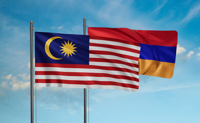 Armenia and Malaysia flag