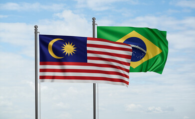 Brazil and Malaysia flag