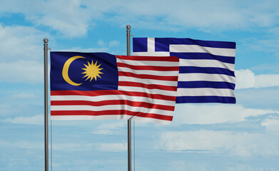 Greece and Malaysia flag