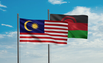 Malawi and Malaysia flag