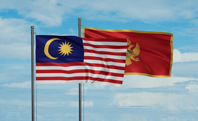 Montenegro and Malaysia flag